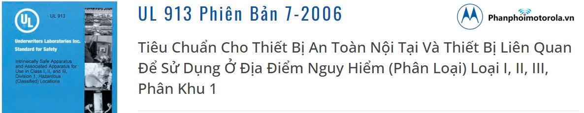 Tiêu chuẩn UL913 cho máy bộ đàm